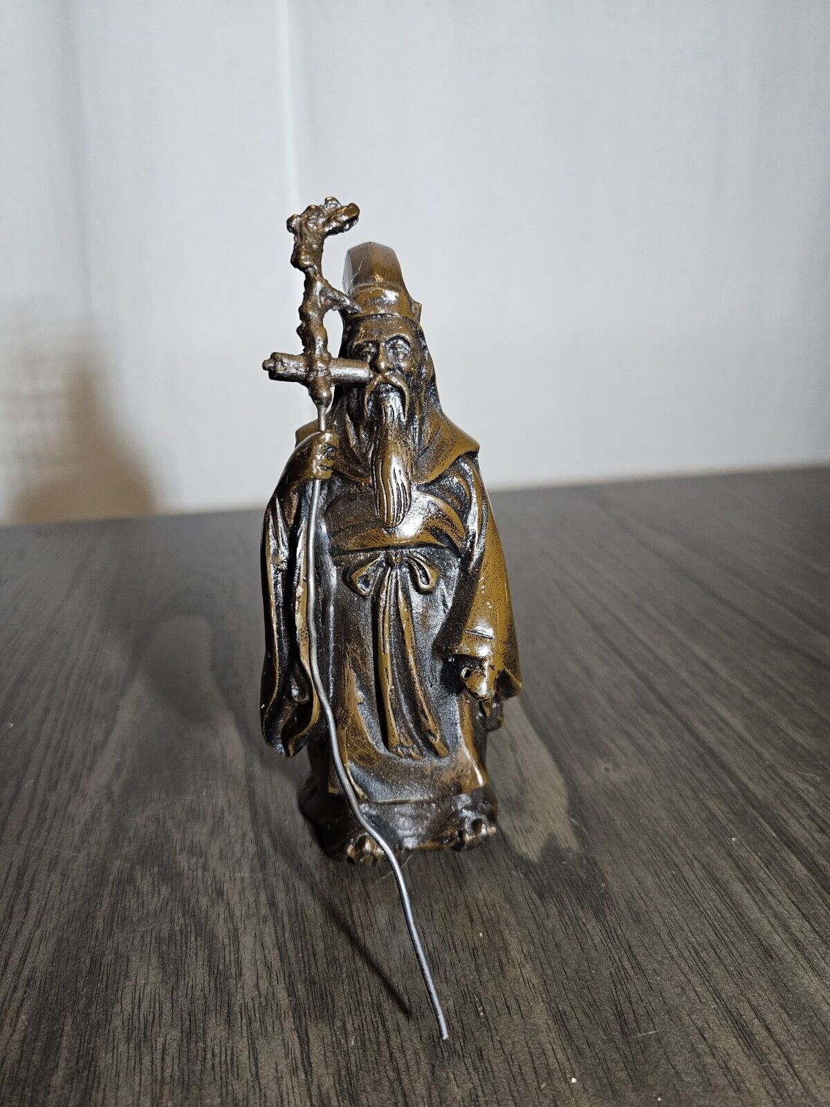 Vintage Handmade Bronze Metal Japanese Style Su Wu Figure Statue