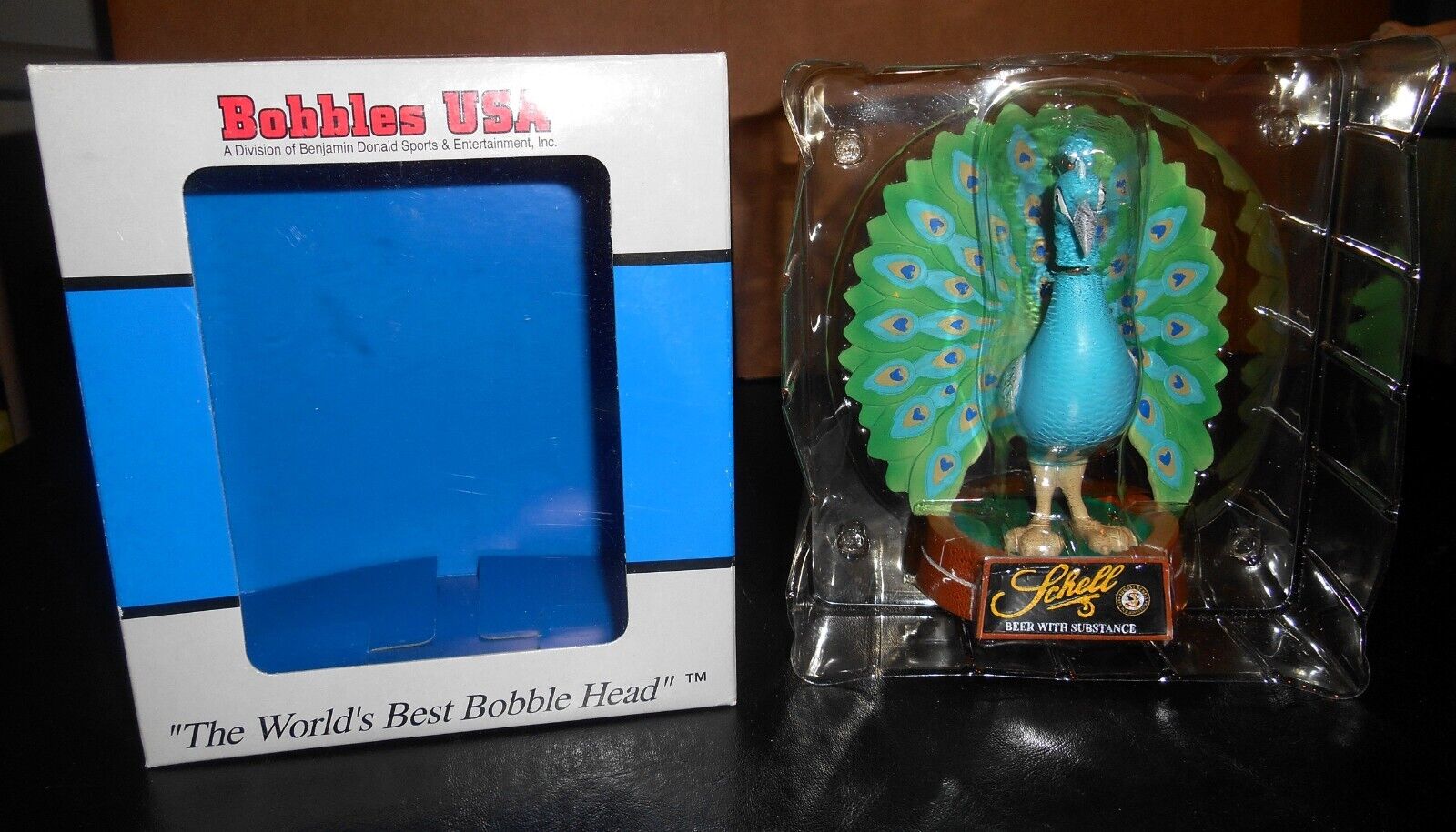 Rare August Schell Brewery Peacock Bobblehead New Ulm MN Ltd Ed 924 of 1008