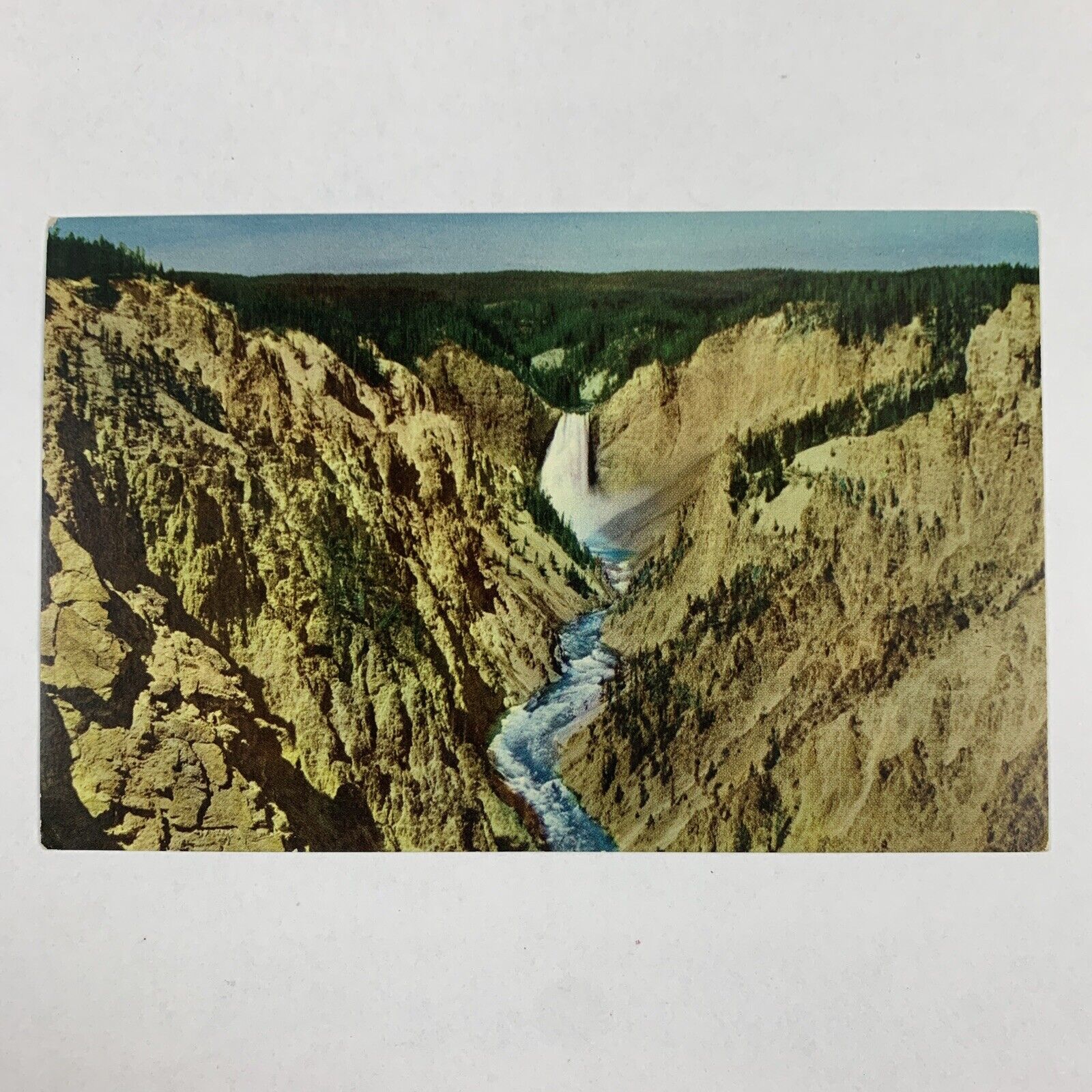 Postcard Wyoming Yellowstone WY Grand Canyon North Coast Limited Railroad 1960s