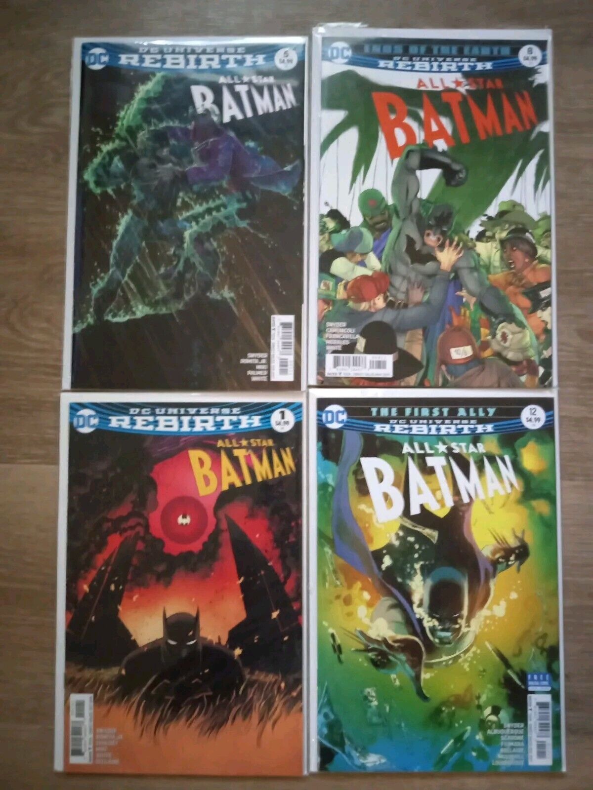 DC Comics Lot Of 4 Dc Rebirth All Star Batman #1 #5 #8 #12 NM