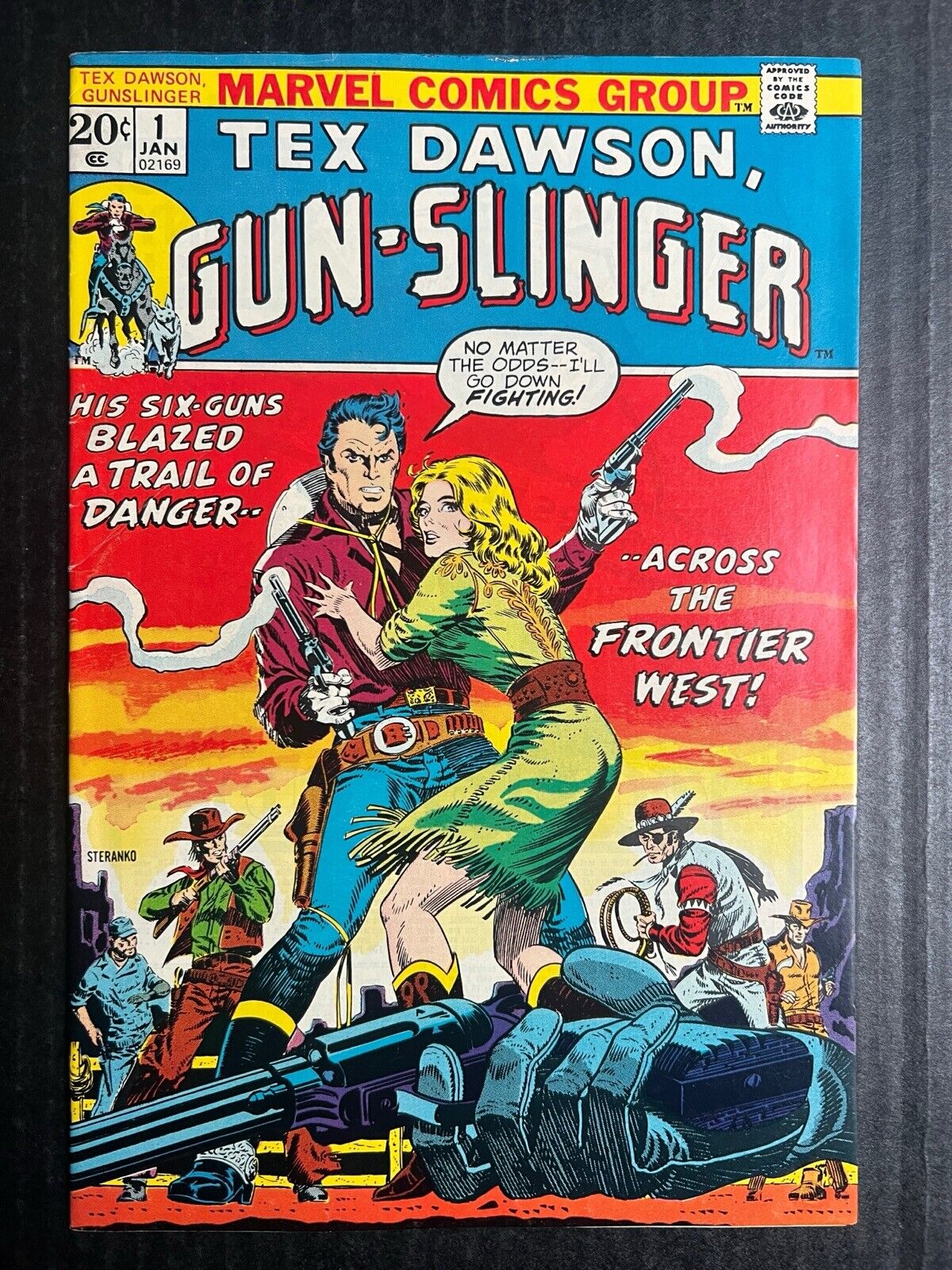 TEX DAWSON GUN-SLINGER #1 January 1973 Marvel Western Comics Jim Steranko Cover