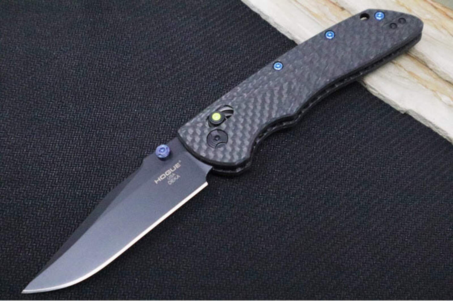 Hogue Knives Deka Collector Series - Black Cerakote Finish / Clip Point Blade /