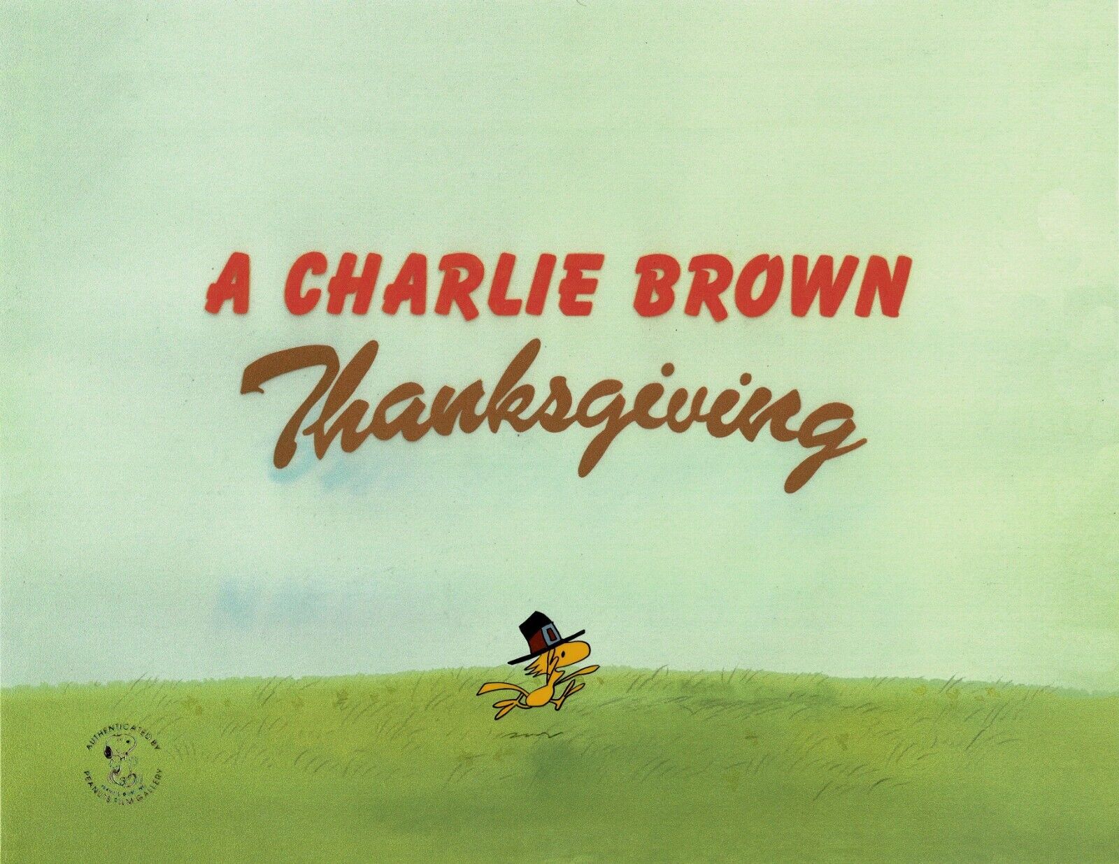 Charlie Brown Thanksgiving Woodstock PEANUTS Animation Cel 1973 Schulz Melende 7