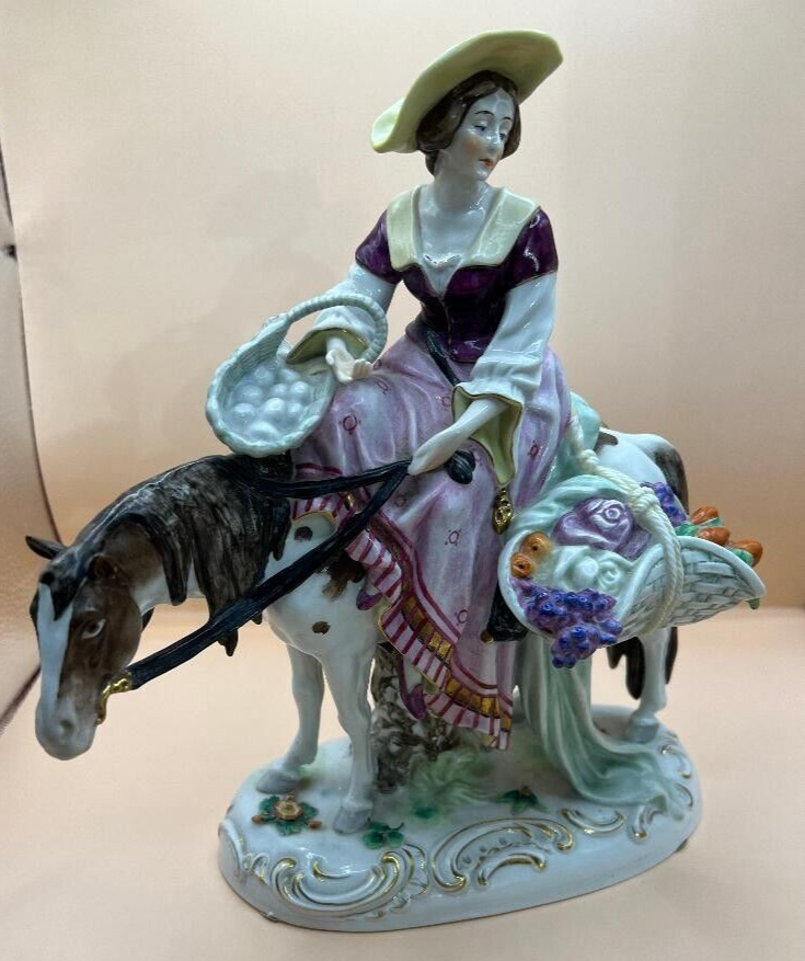 Scheibe-Alsbach Lady on Horse Figurine - Germany Very Nice