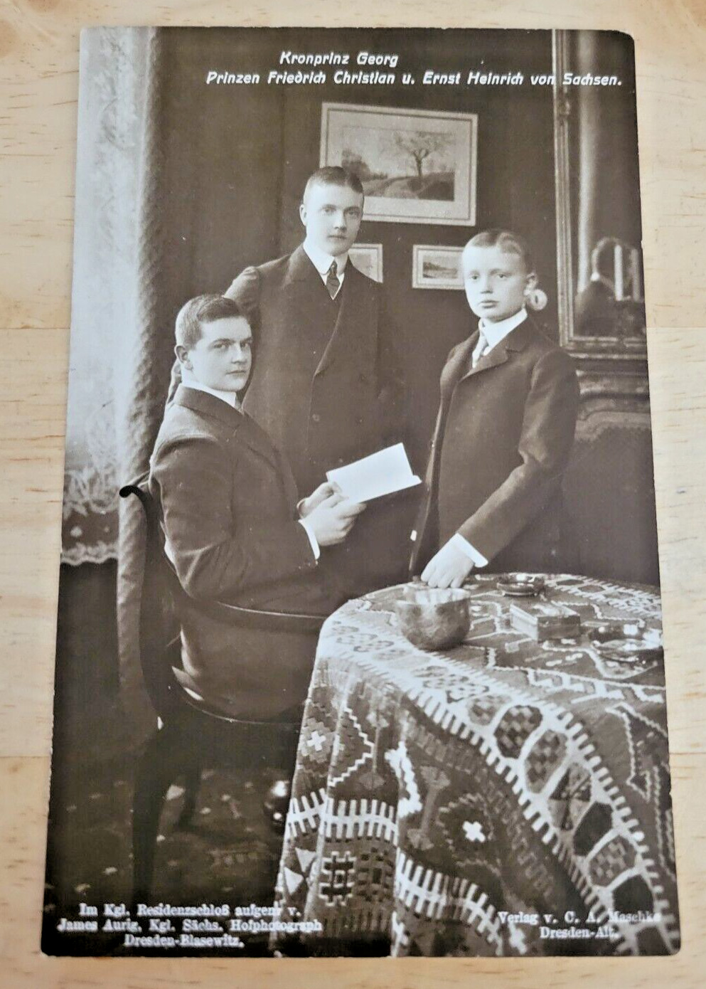 Postcard Germany Royalty Crown Prince Georg 1913