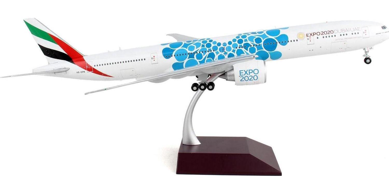 Boeing 777-300ER Commercial Aircraft Emirates Airlines - Dubai Expo 2020 White