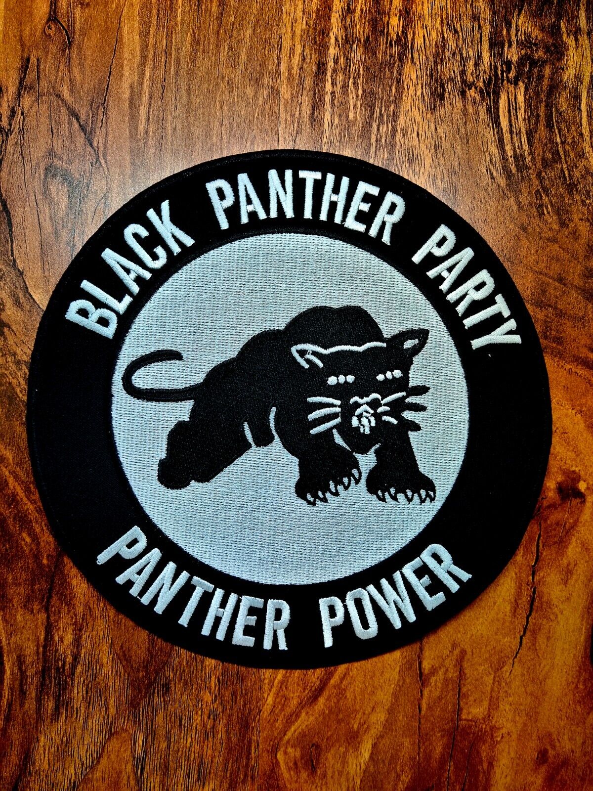 Black Panther Party Panther Power Iron on Embroidered Large Back Patch Badge