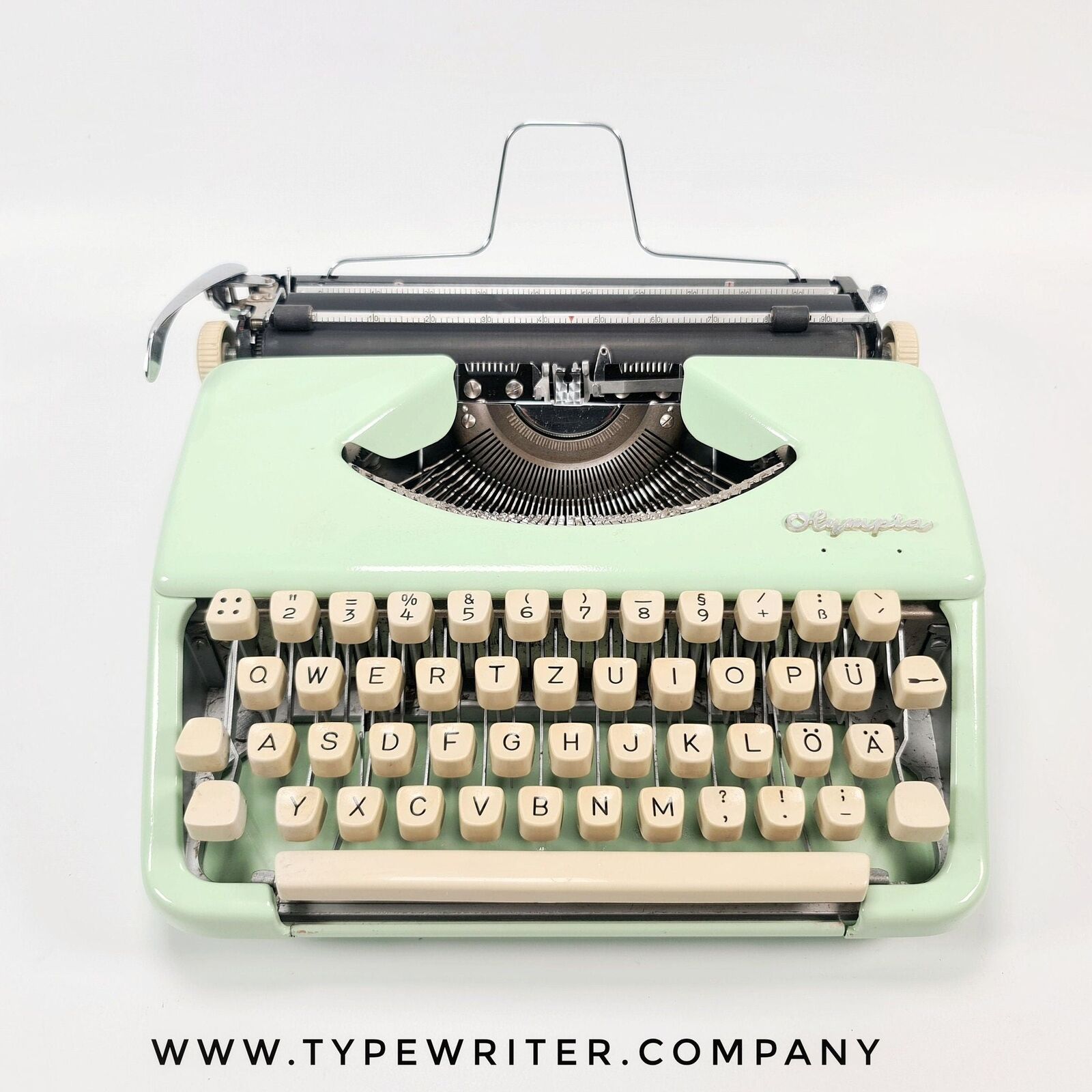 PRO Olympia Splendid Mint Green Typewriter, Vintage, Mint Condition, Manual
