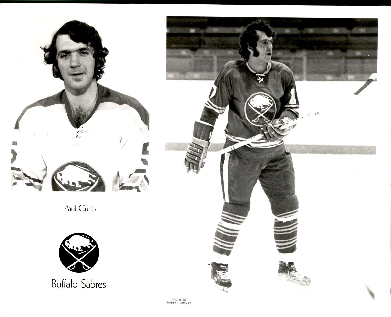 PF10 Original Robert Shaver Photo PAUL CURTIS BUFFALO SABRES NHL HOCKEY DEFENSE