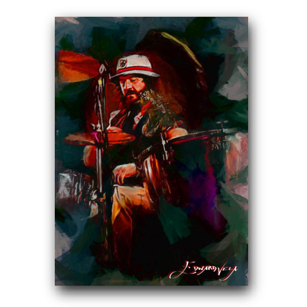 John Bonham #3 Art Card Limited 37/50 Edward Vela Signed (Music -)