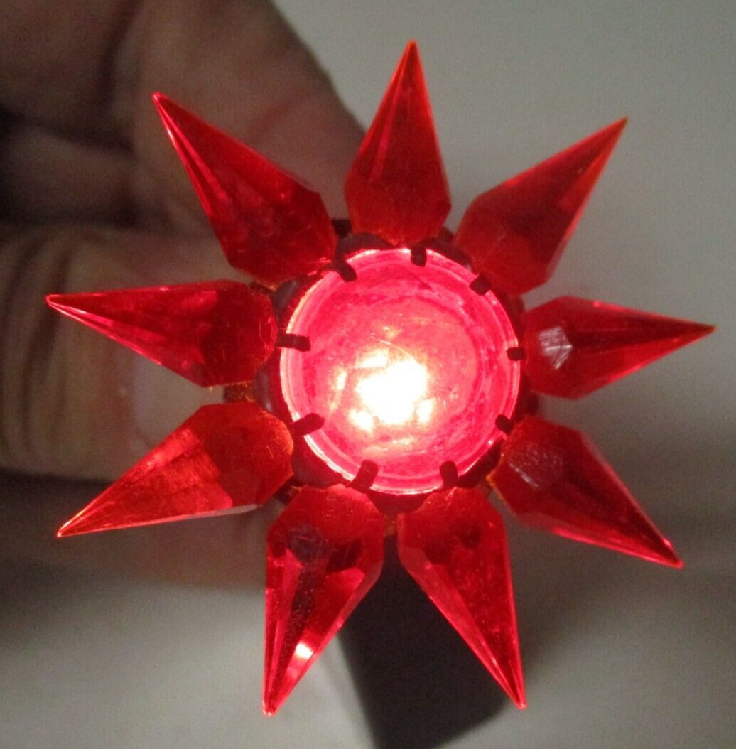 1930s C-6 Single Row MATCHLESS STAR Light - Red w Red Gem #3