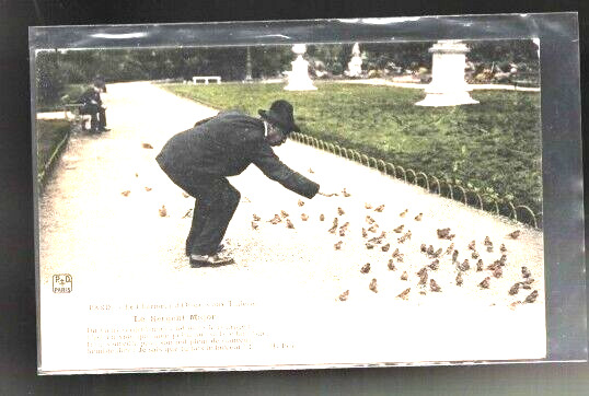 Le Charmeur d\'oiseaux aux Tuileries Paris DividedBack Postcard NM