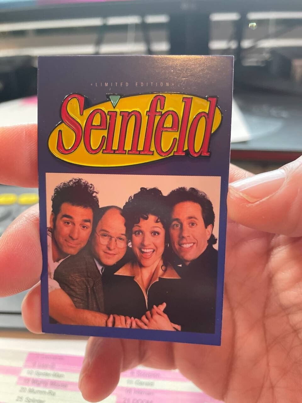 Seinfeld TV Show Logo -  Enamel Pin (New)