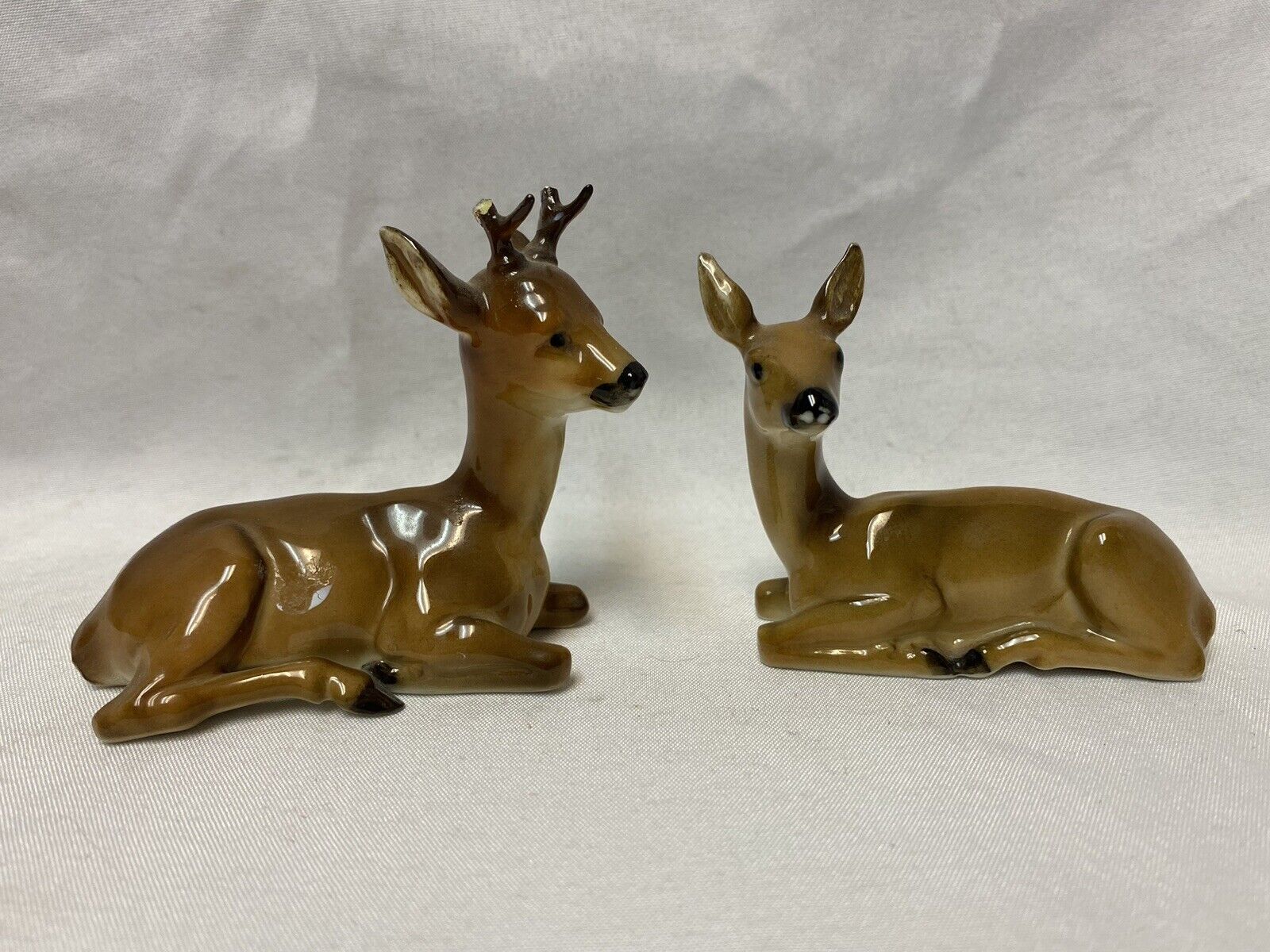 Vtg Lorenz Hutschenreuther Kunstableilung Porcelain Deer Buck Reindeer Figurine