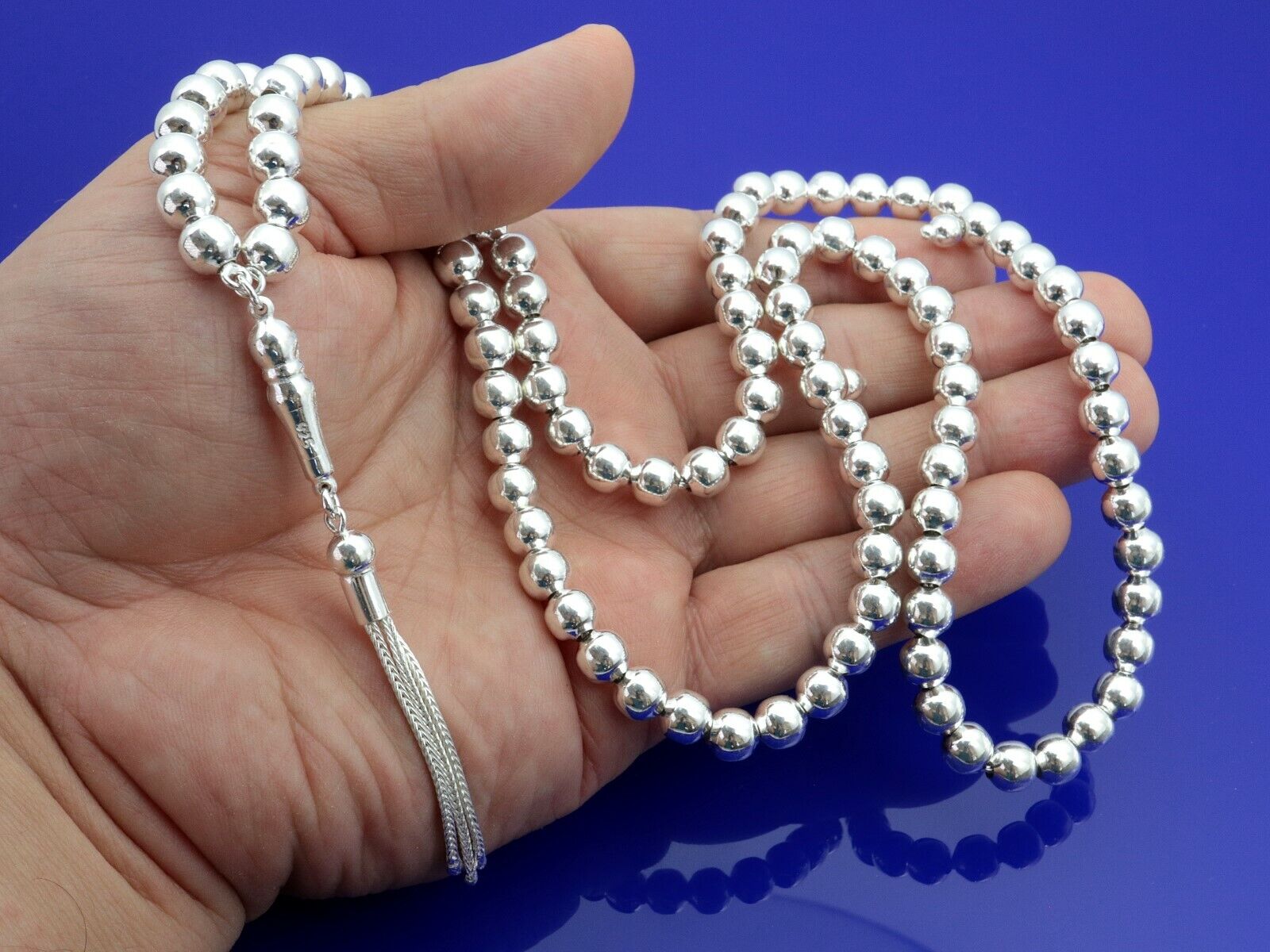 925 sterling silver 99 beads Islamic Prayer Beads Misbaha Tesbih Taspih 501060