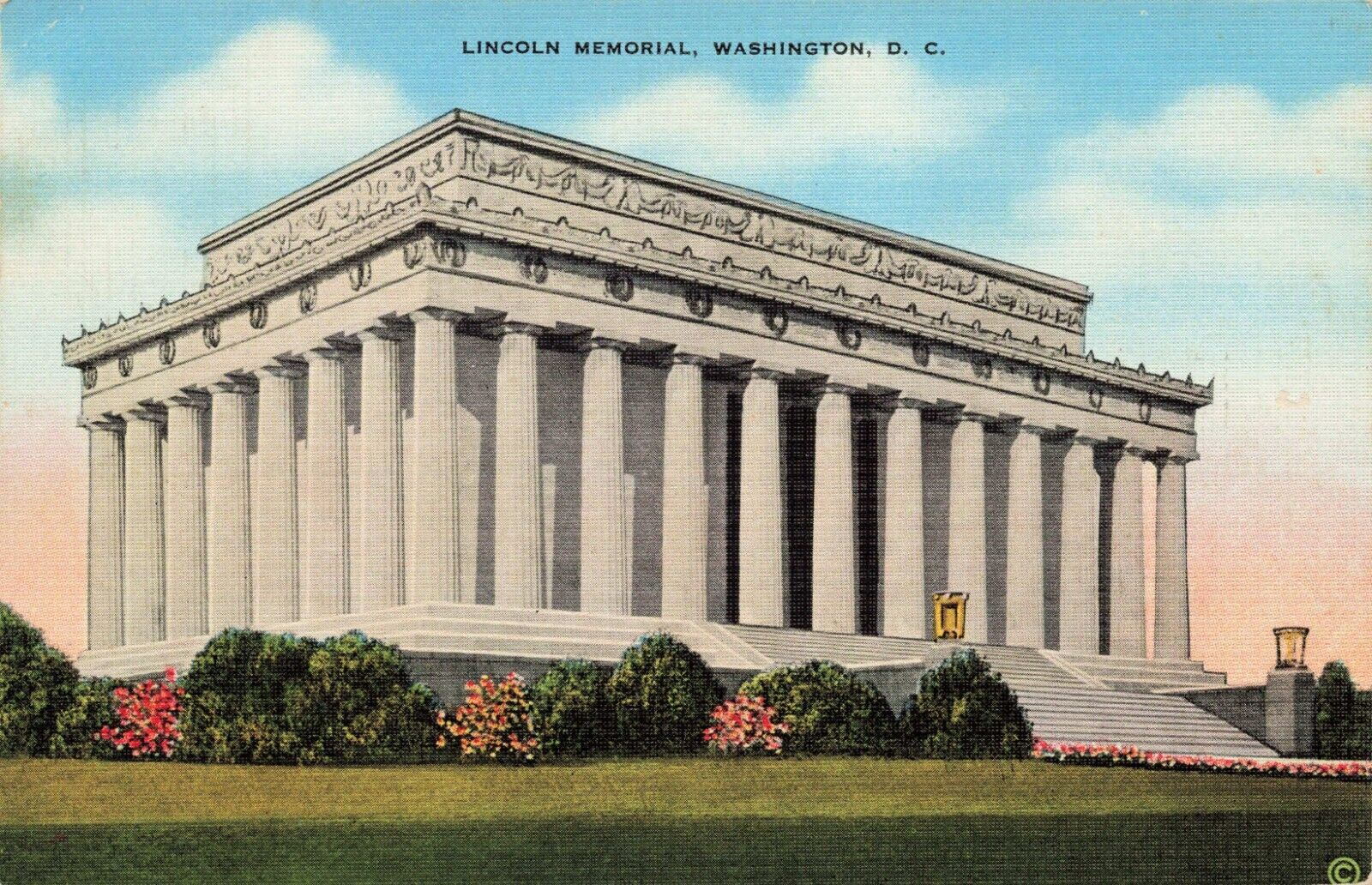 Postcard The Lincoln Memorial, Washington DC Linen Posted October 15, 1939
