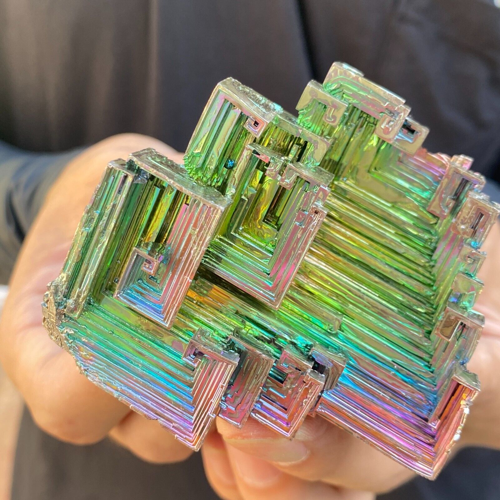 240g A+++ Gram Bismuth rainbow crystal elementBi gemstone Mineral specimen