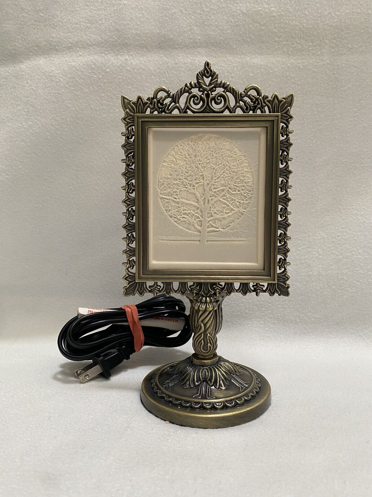 Colored Lithophane Victorian Stand Accent Lamp by The Porcelain Garden