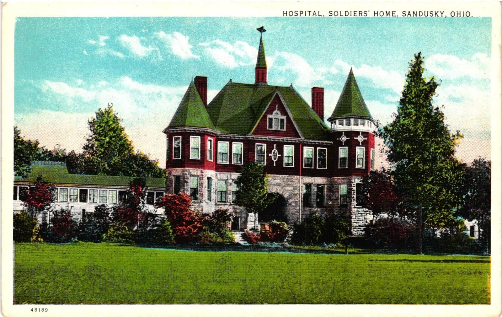 Vintage Postcard- 48189. HOSPITAL SOLDIERS HOME SANDUSKY OH. UnPost 1910