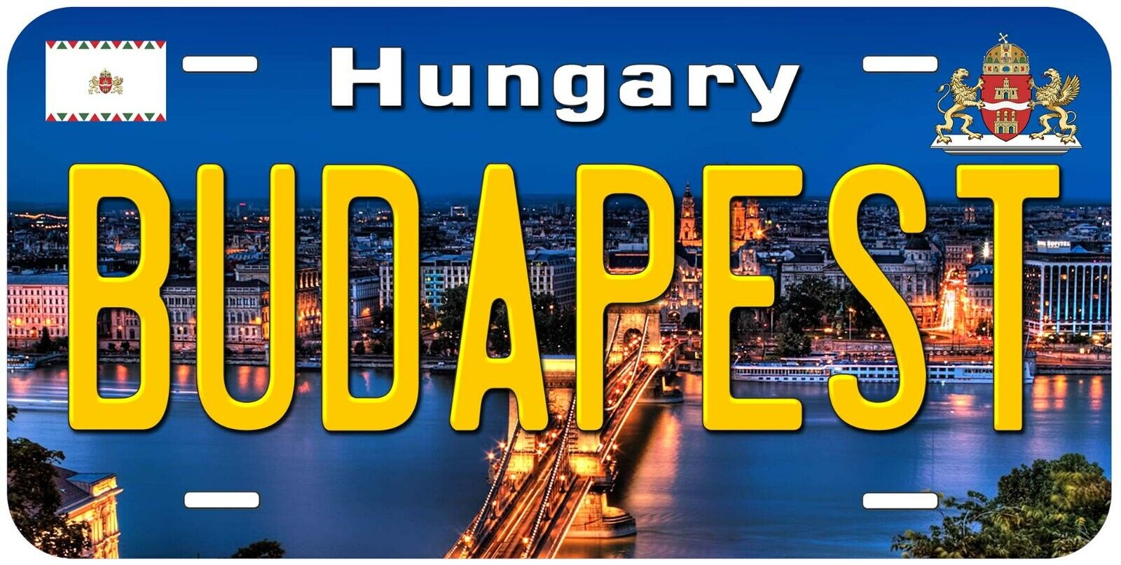 Budapest Hungary Novelty Car Tag License Plate