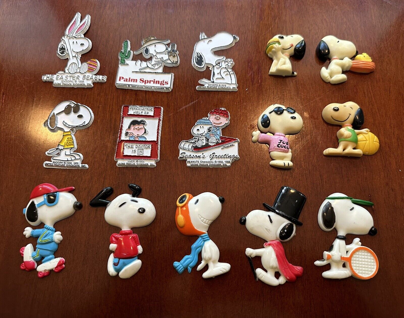 Vintage Snoopy Peanuts Magnets (Lot Of 15)