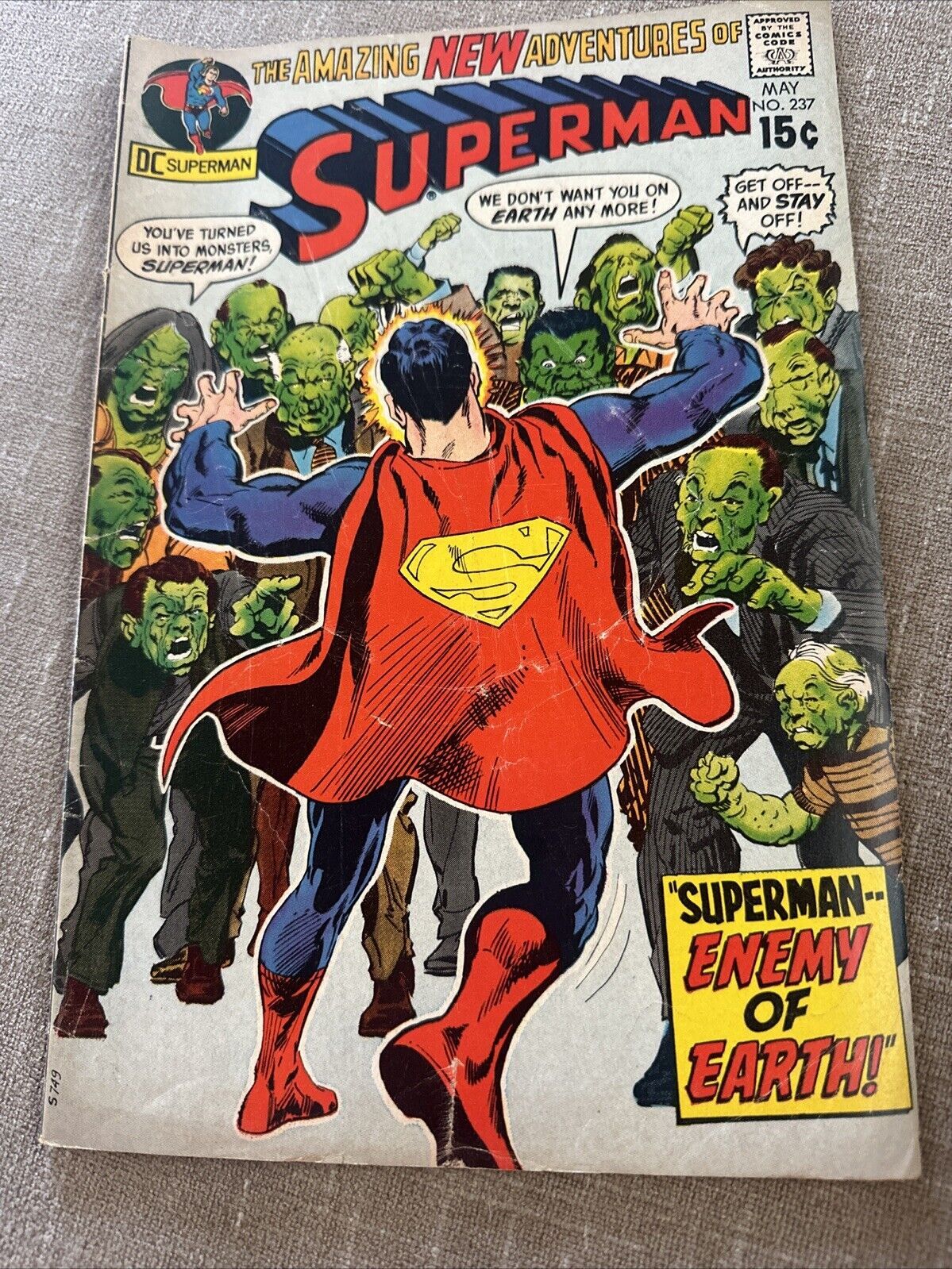 Superman #237 DC Comics 1971 Neal Adams Cover Art