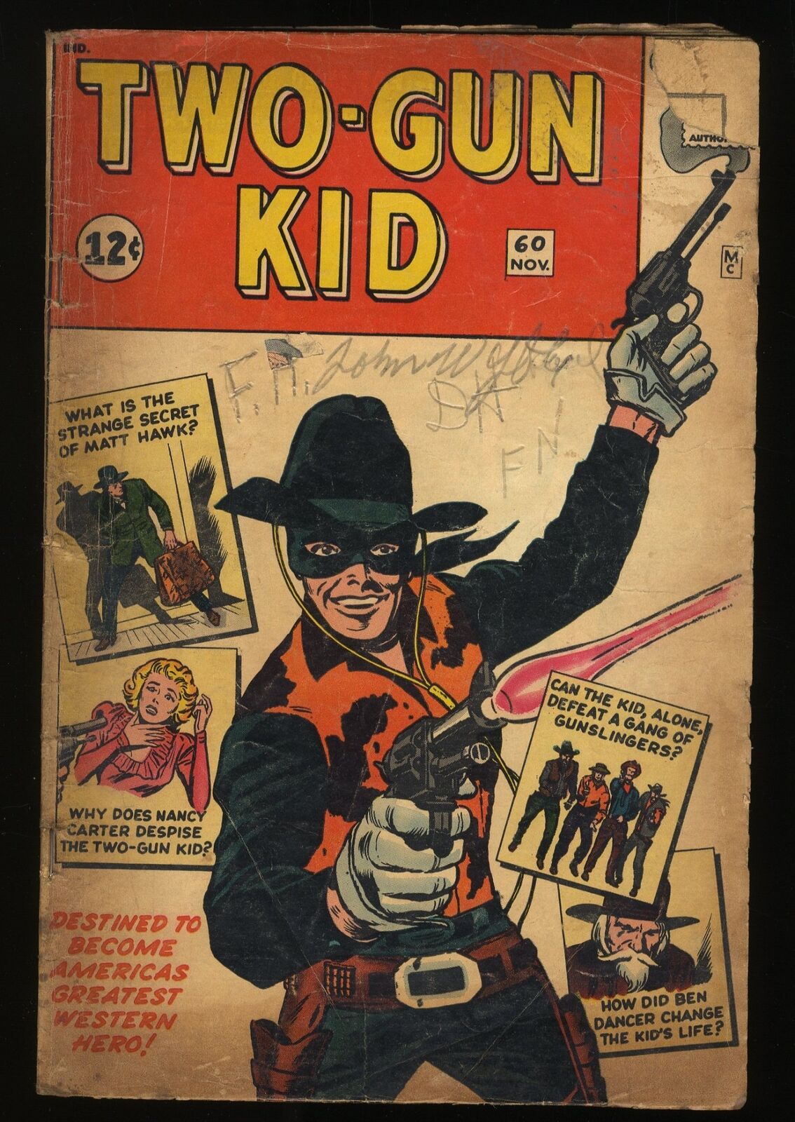Two-Gun Kid #60 GD 2.0 1st Appearance of New Two-Gun Kid Marvel 1962