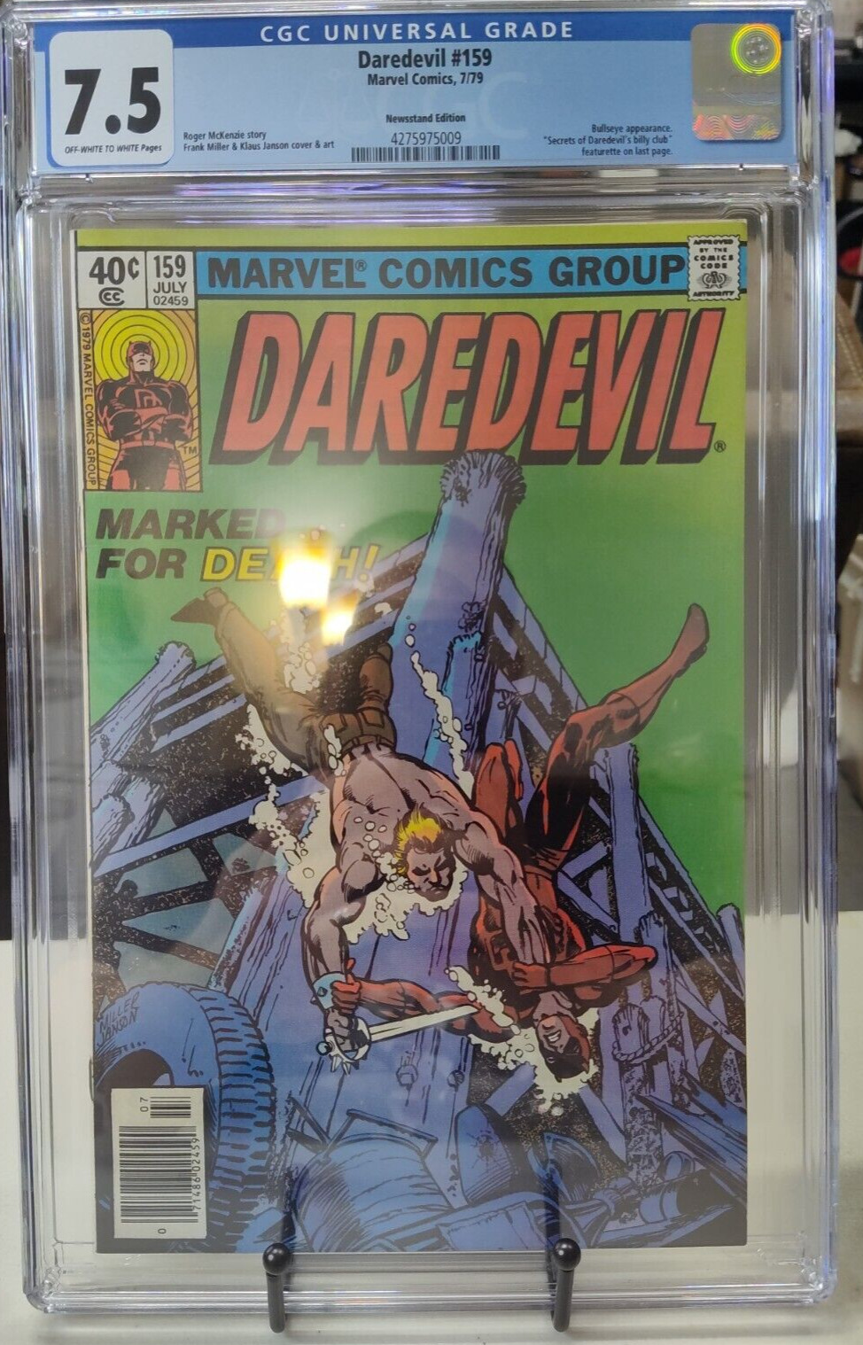 Daredevil #159 CGC 7.5 Marvel 1979 Comic Book Newsstand