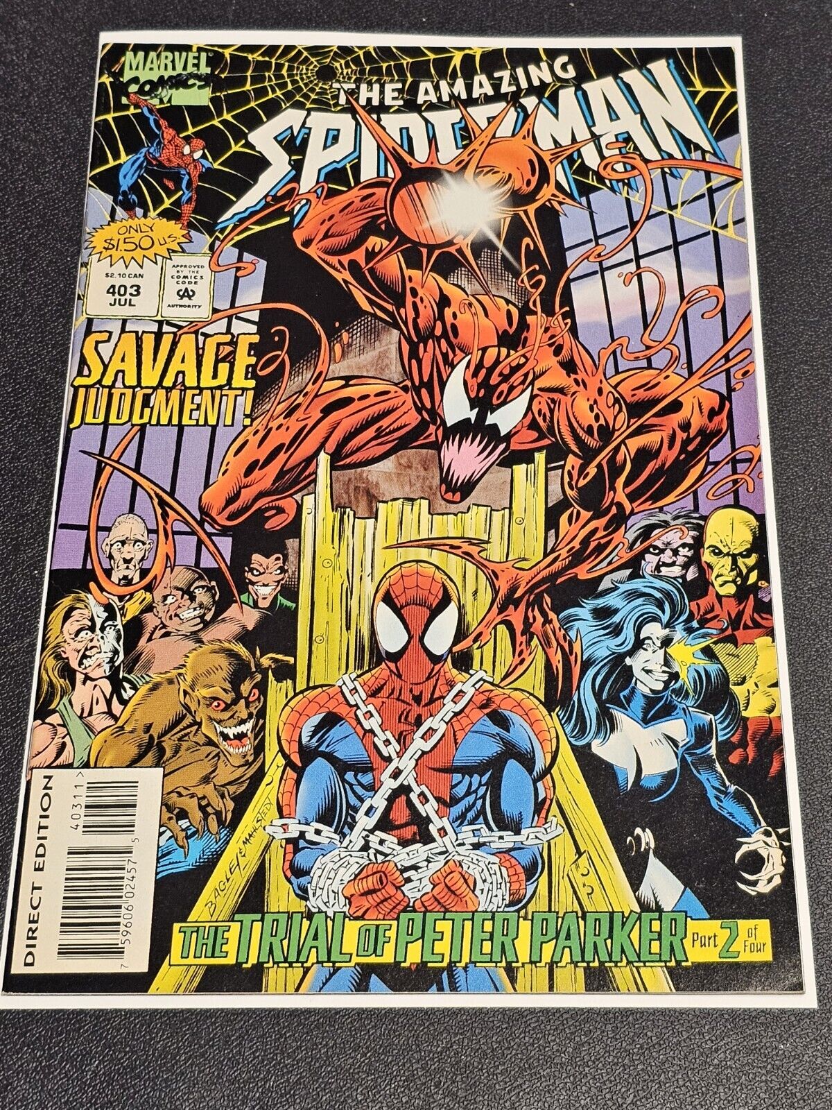 The Amazing Spider- Man # 403 VF/NM  Trial Of Peter Parker   Marvel D3