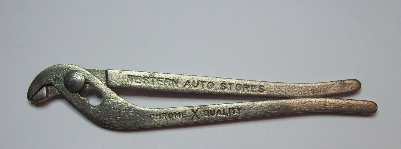 vtg  Western Auto Stores Chrome X Quality  4-9/16\'\'  ignition pliers