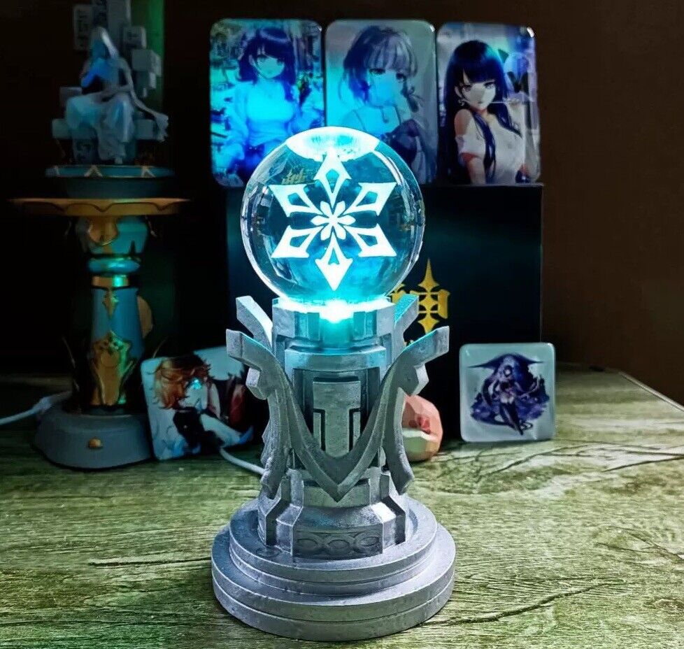 Game Genshin Impact Night Lights  7 elements crystal  and stele base kidfun Gift