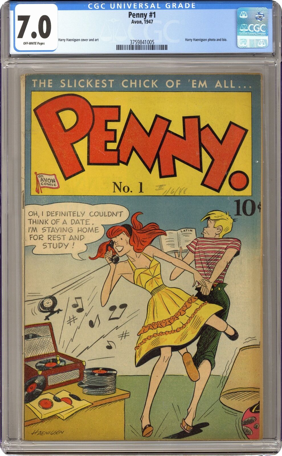 Penny #1 CGC 7.0 1947 3759841005