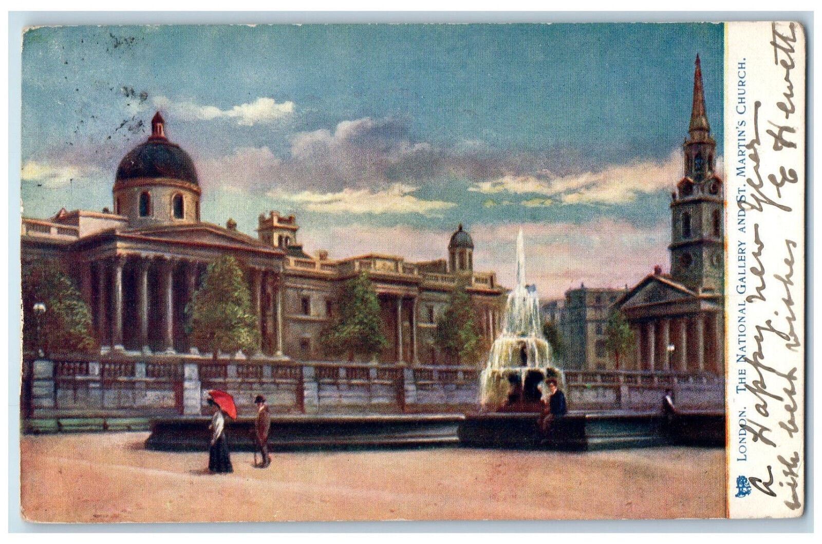 1904 London The National Gallery St. Martin\'s Church Oilette Tuck Art Postcard