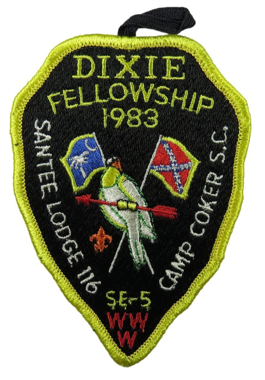 1983 SE-5 Dixie Fellowship Santee #116 Camp Coker Patch Yellow Bdr (DIX267)