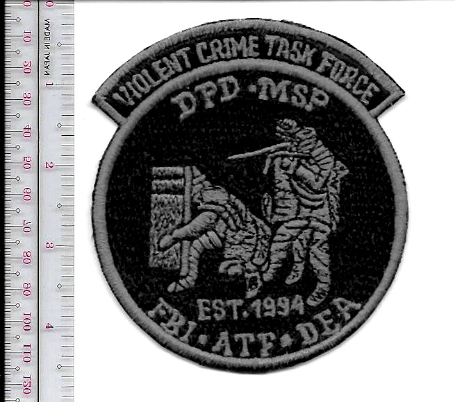 ATF Detroit Field Office FO Violent Crime Task Force Detroit PD Patch vel hooks