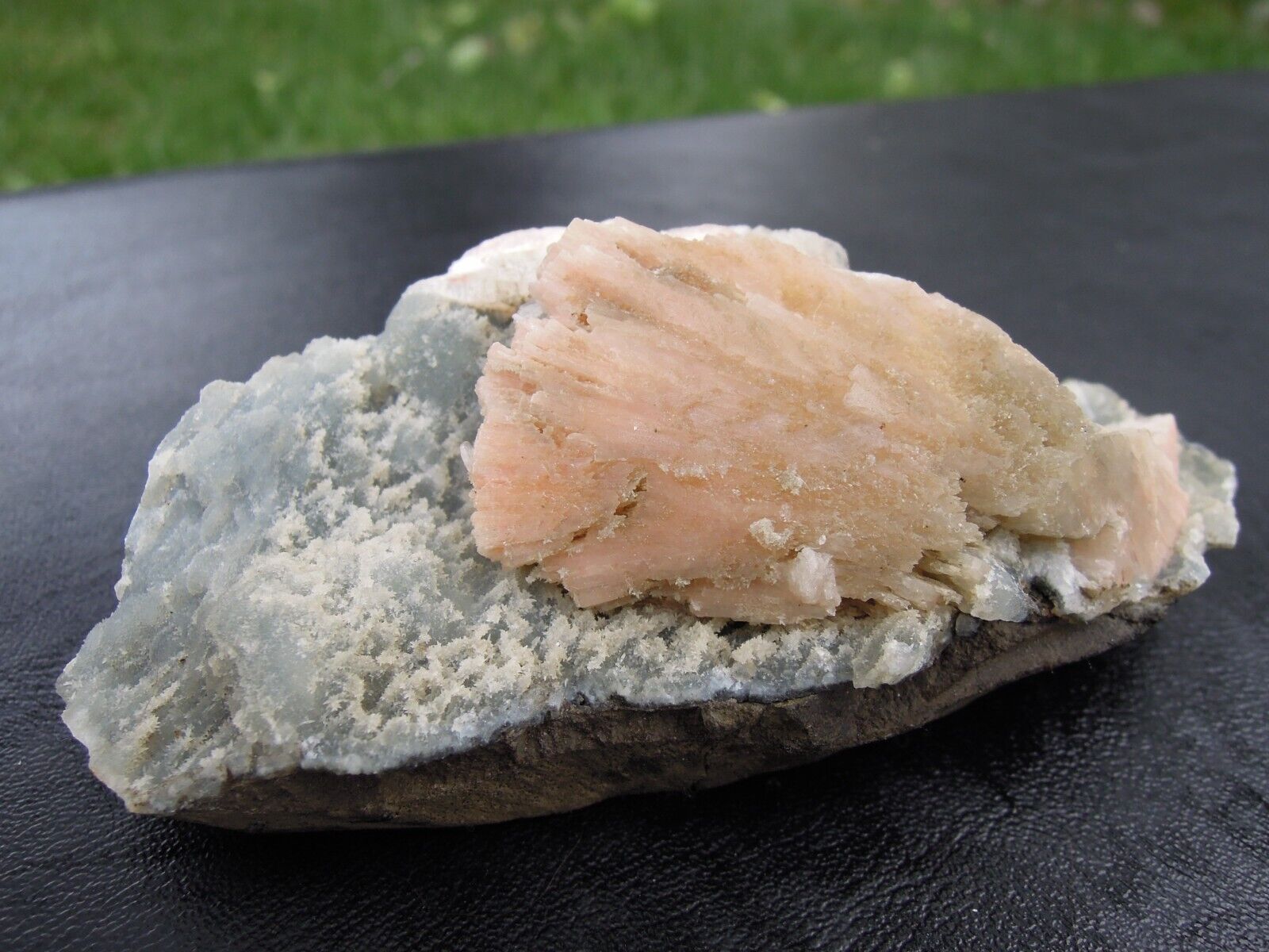 183g Natural Stilbite and Calcite Mineral Specimen - India
