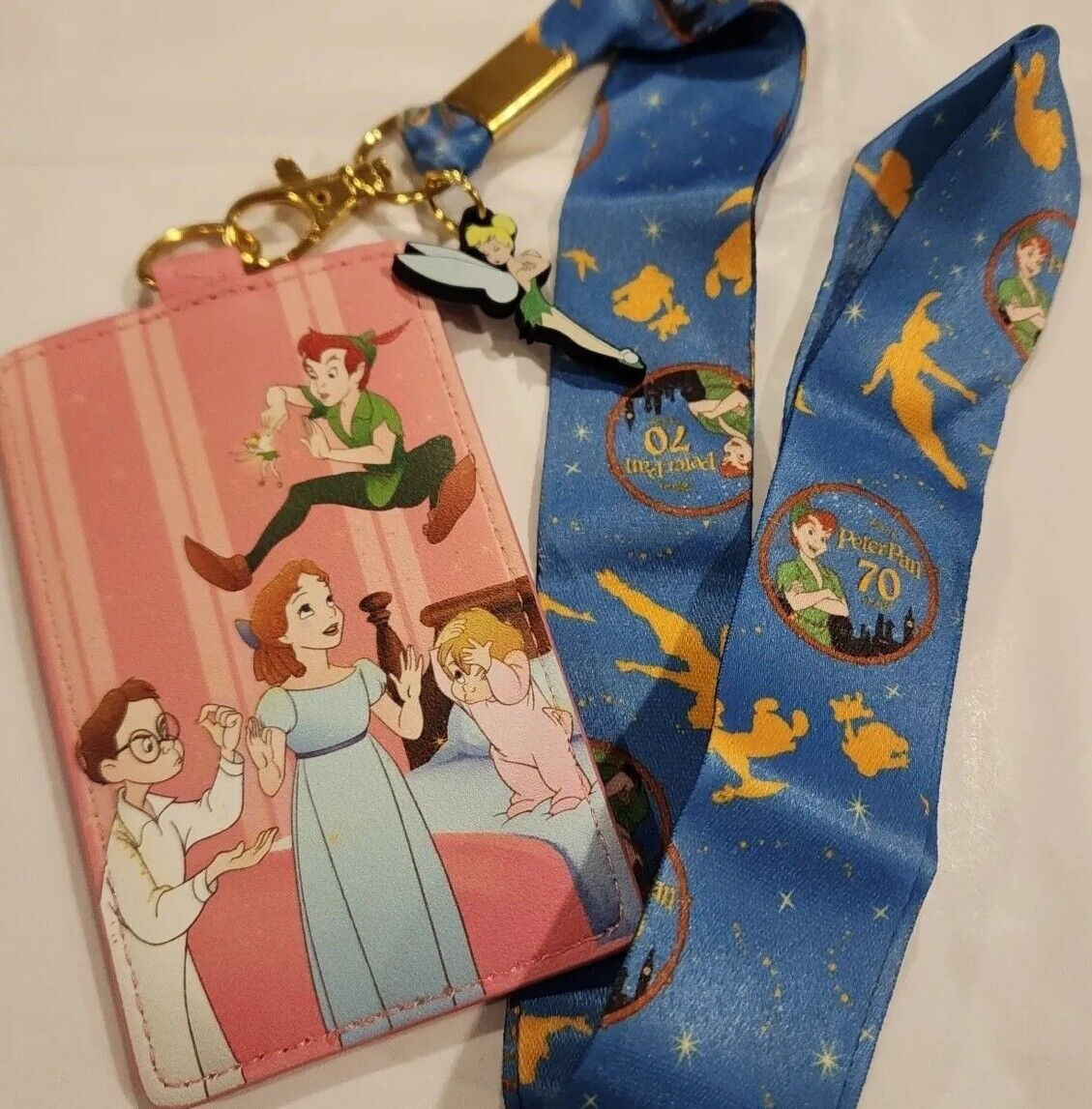 Loungefly Disney Peter Pan You Can Fly 70th Anniversary Lanyard ID Holder NEW