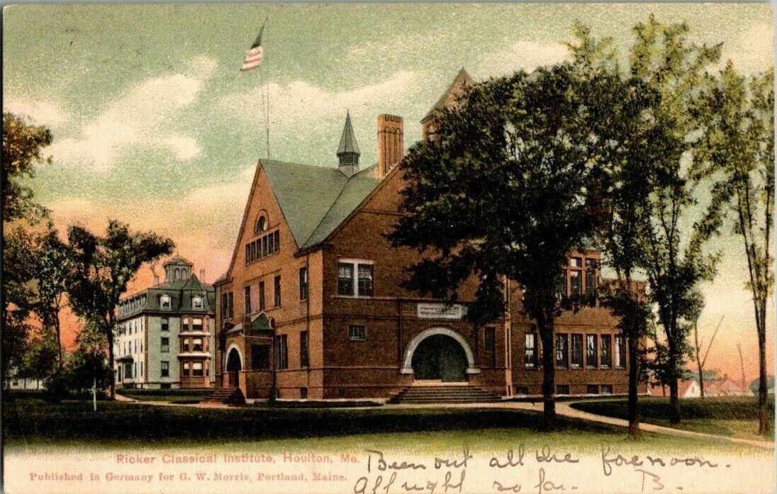 1906. RICKER CLASSICAL INSTITUTE. HOULTON, MAINE. POSTCARD 1A27