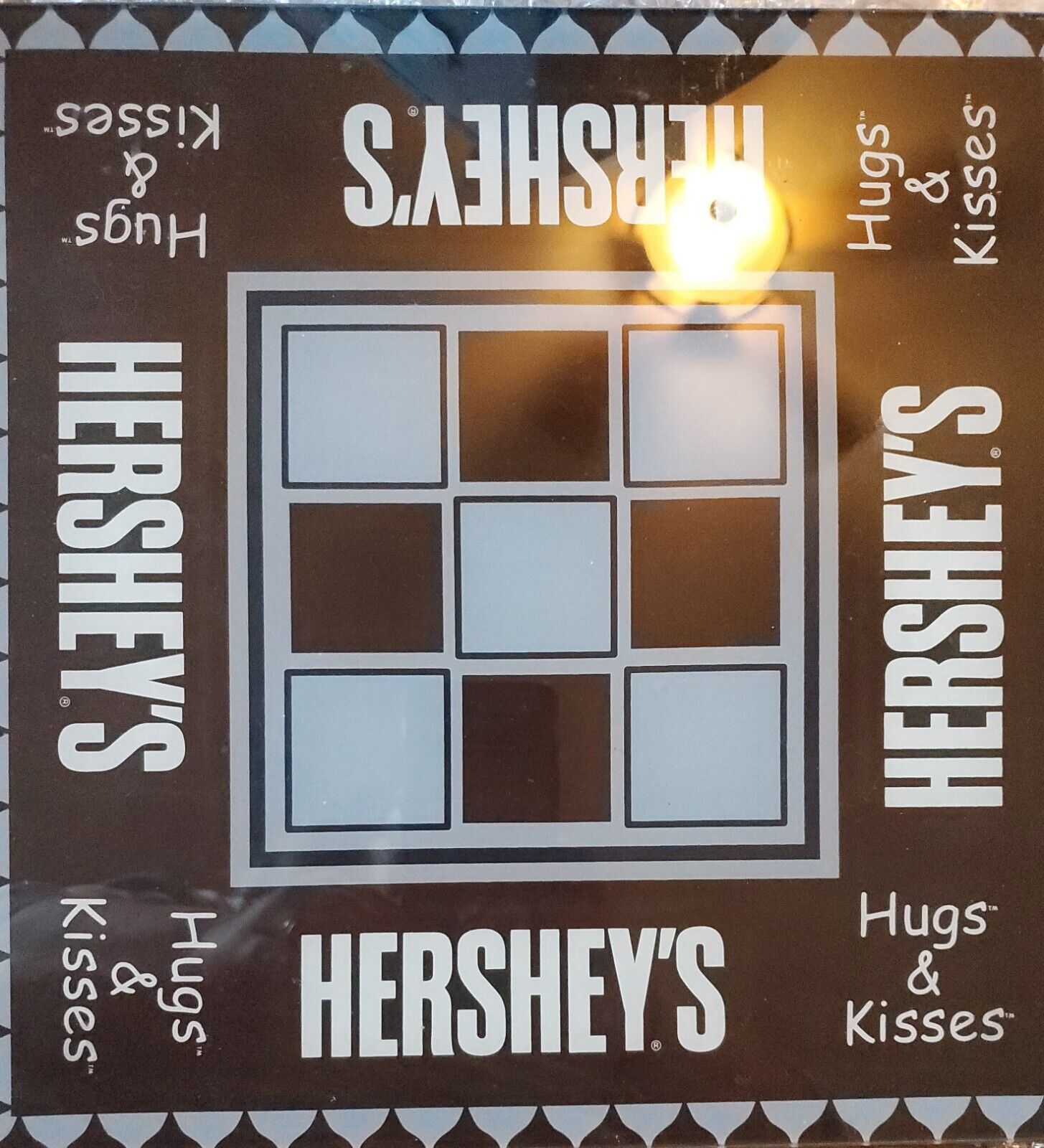 Hershey Kiss 100 Year Anniversary Glass Checkers & Tic-Tac-Toe Game Set