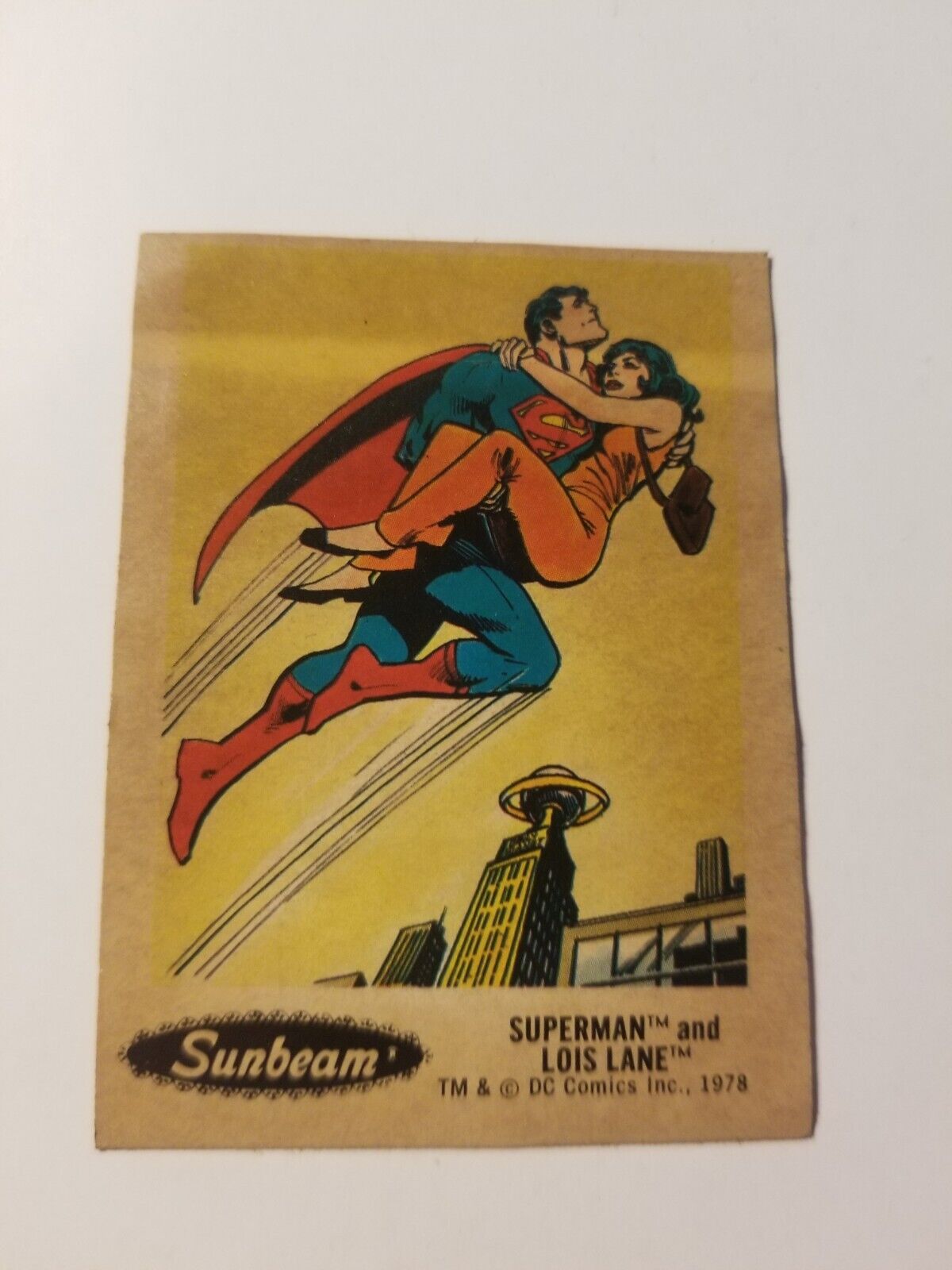 Superman  And Lois Lane #9 1978 sunbeam sticker card