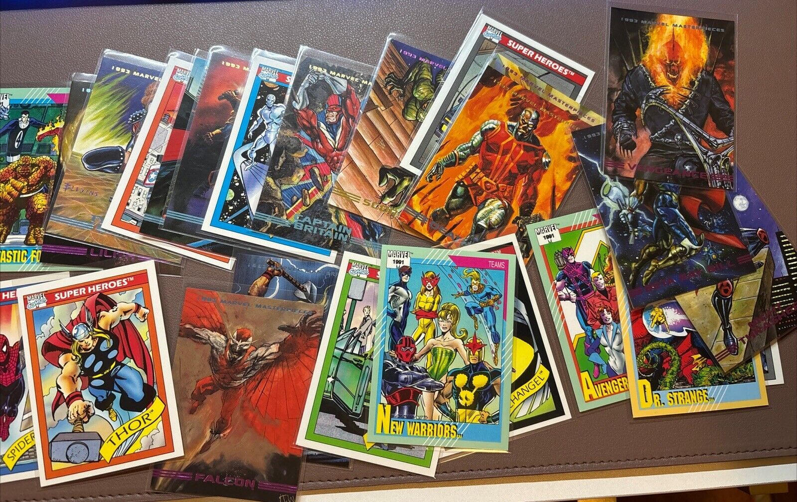 Vintage 1990’s Marvel Comics Trading Cards Superheroes Villains Lot 25 Cards