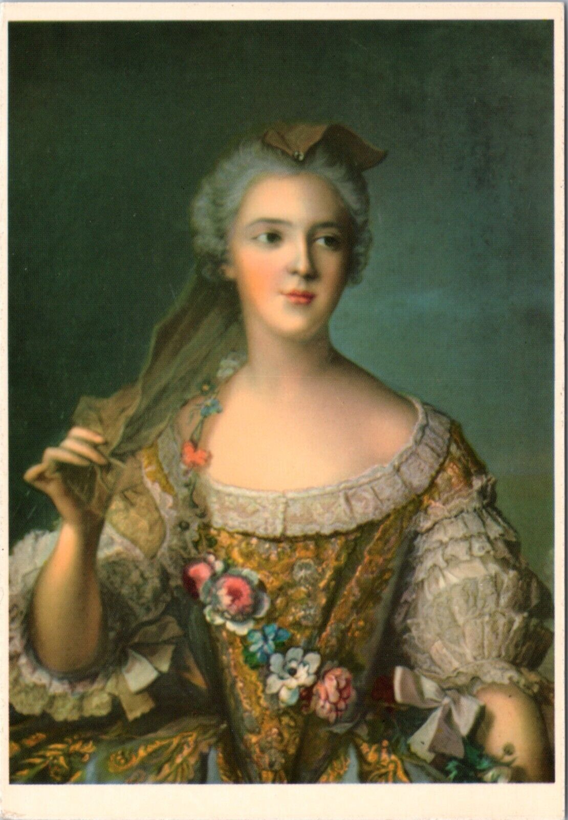 Postcard France Madame Sophie de France painted by Jean-Marc Nattier