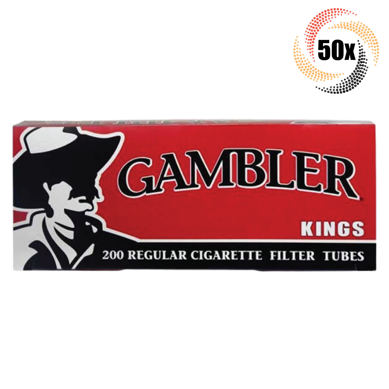 50x Boxes Gambler Full Flavor King Size ( 10,000 Tubes ) Cigarette Tobacco RYO