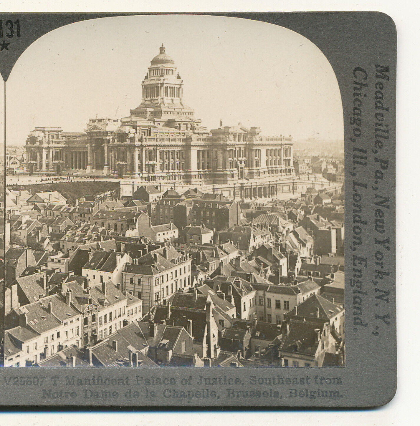 Magnificent Palace of Justice Brussels Belgium Keystone Stereoview c1900