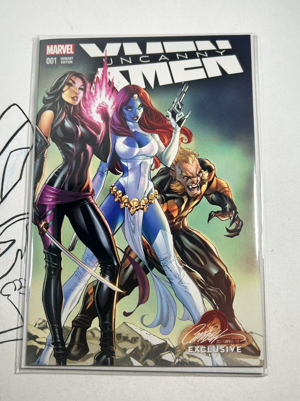 UNCANNY X-MEN #1 J SCOTT CAMPBELL COVER ART MARVEL COMICS EXCLUSIVE VARIANT