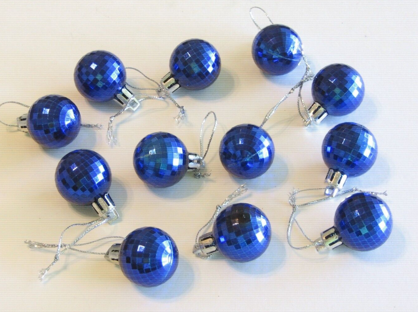 Faceted Mini Balls Christmas Ornaments Decorations Blue 1\