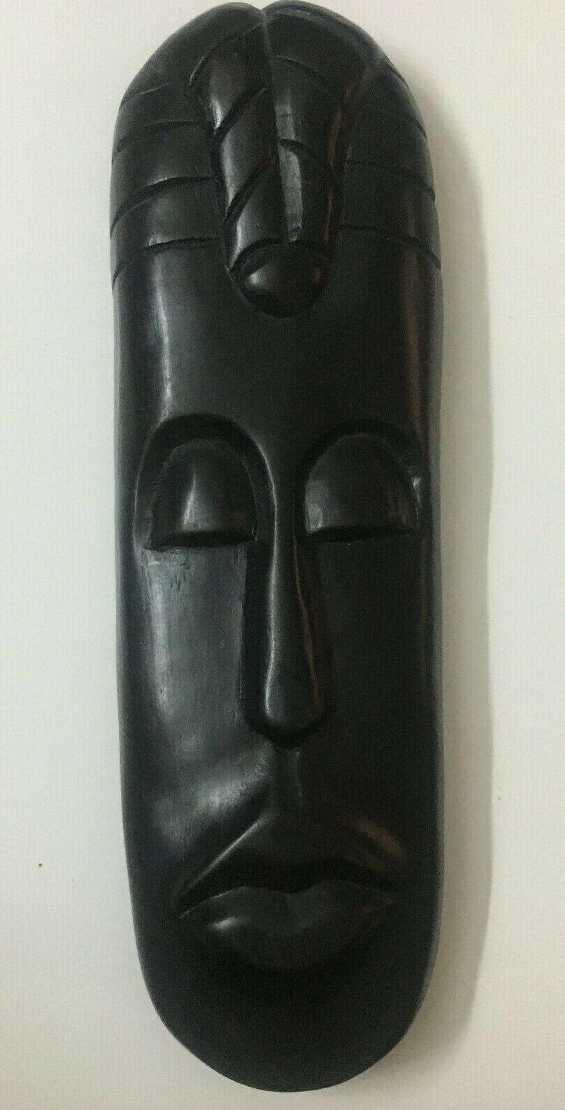Tribal African Vintage Tall Mask Man Wood Hand Carved 11\