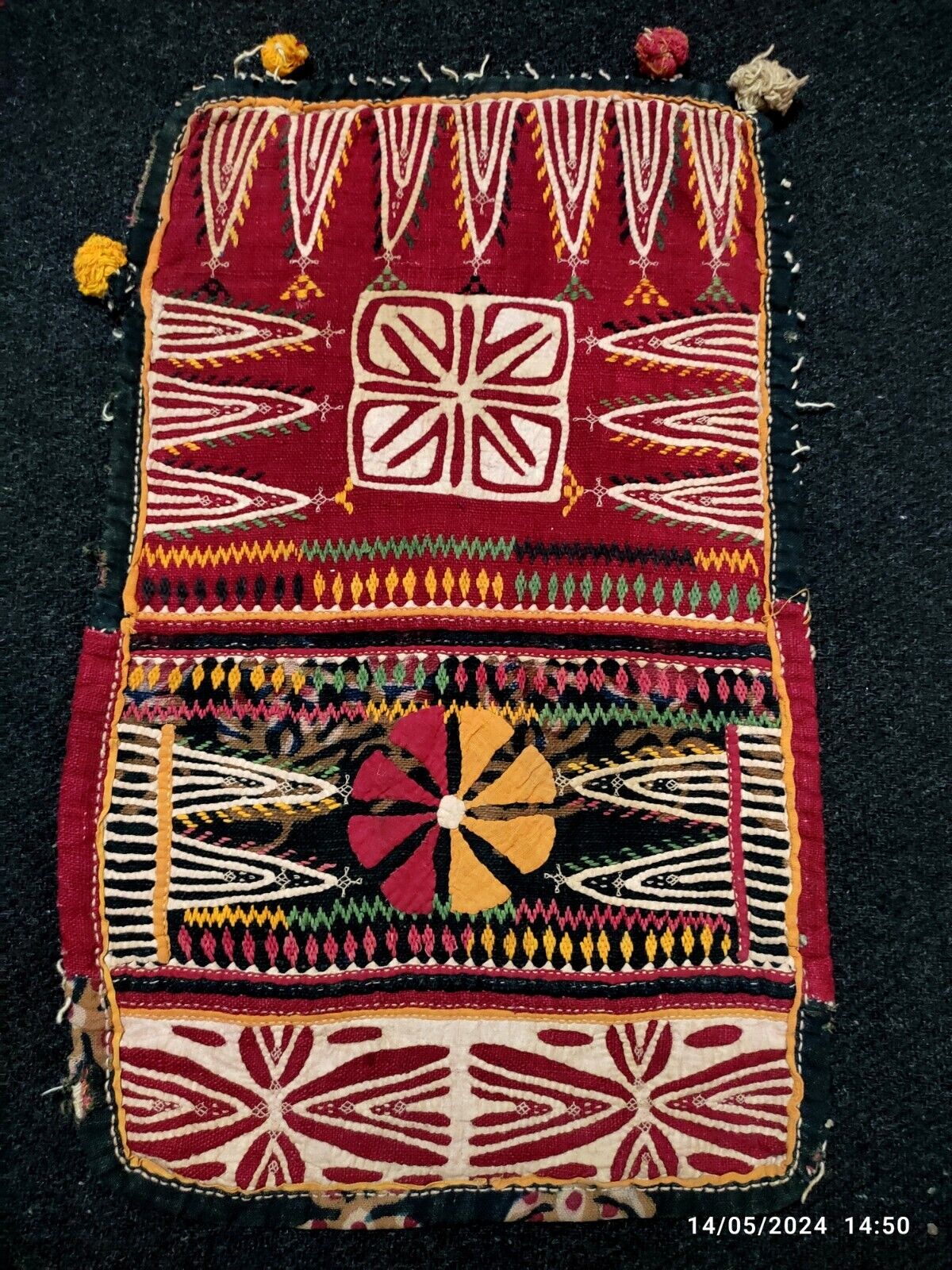 vintage India banjara applique rabari kutchi ethnic tribal handmade boho patch 3
