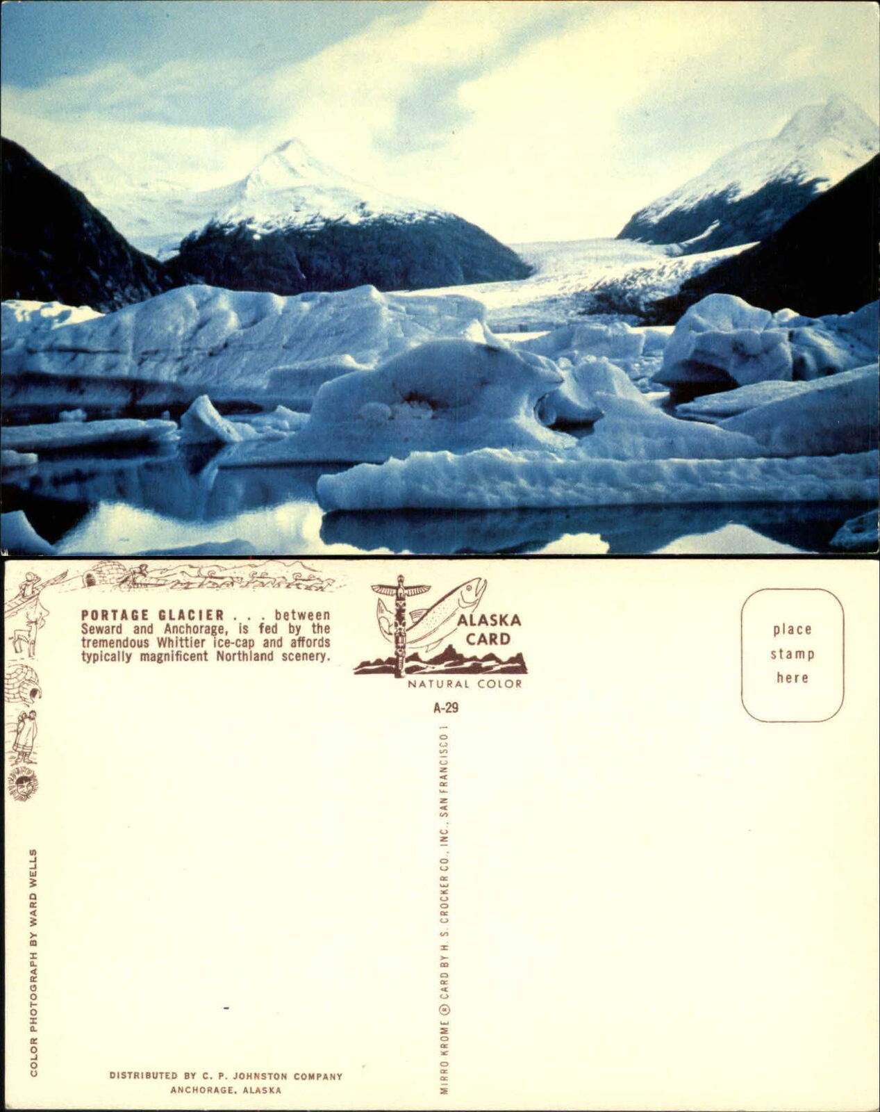 Portage Glacier between Seward and Anchorage Alaska AK Whittier Ice-Cap