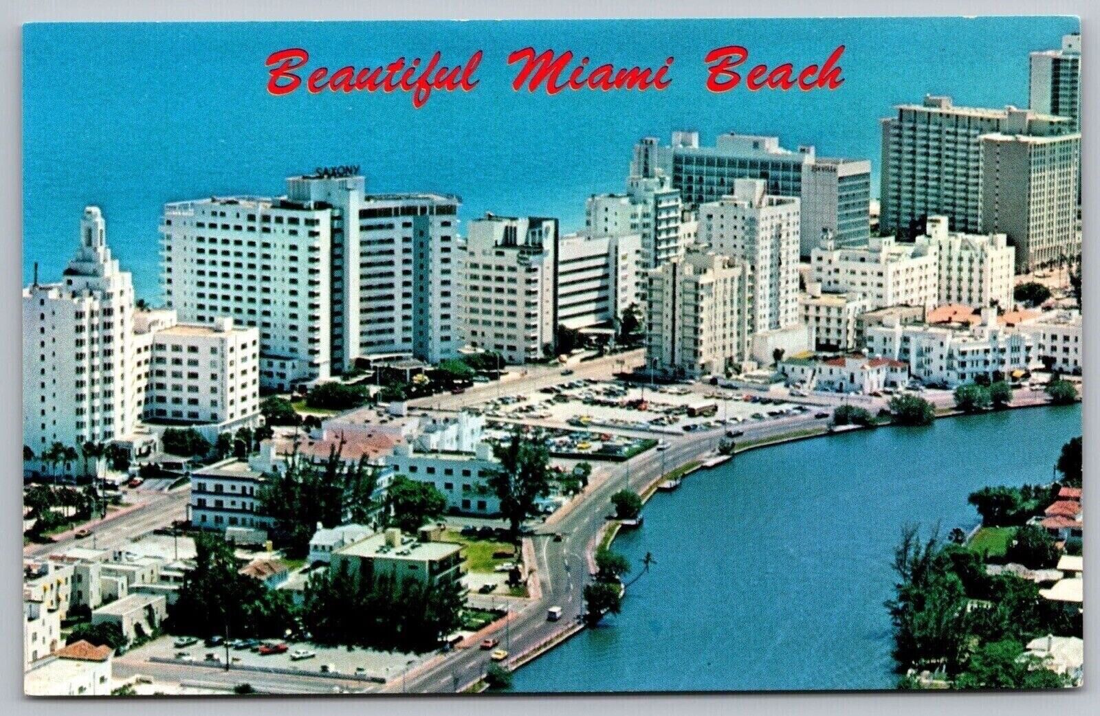 Beautiful Miami Beach Scenic Indian Creek Florida FL Postcard UNP VTG Koppel